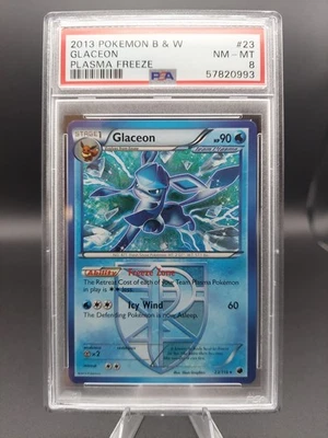 Glaceon (Team Plasma) 23/116 Plasma Freeze Regular Pokemon TCG PSA 8  - Image 1 of 2