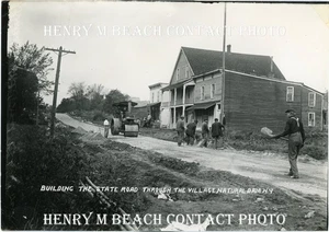 1900s Photo Natural Dam New York Building Road Henry M Beach 5x7 Contact Print - Picture 1 of 1