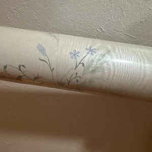 Wallcovering Vinyl Floral Pastels Pre-Pasted 20.5" Unbranded Vtg - Picture 1 of 9