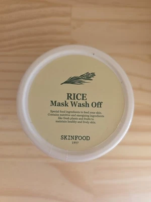 Mascarilla de arroz SKINFOOD lavada 3,5 oz/exfolia suavemente la piel/suaviza con Nu Foto 1 de 4