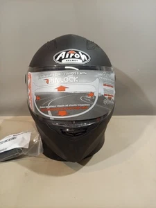 Airoh Movement Matt Black Sun Visor Street Helmet Motorcycle Helmet Full Face #18. - Picture 1 of 7