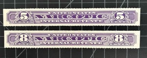 US Revenue - Narcotic - SC# RJA62B & RJA64B - MNH - Premium Item - SCV - $100.00 - Picture 1 of 2