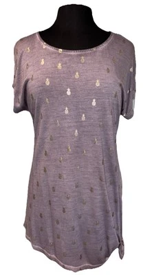 Túnica Dantelle con corbata lateral para mujer M púrpura dorado piña vacaciones de verano Foto 1 de 4