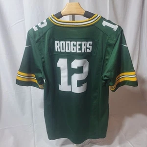 Nike Green Bay Packers Aaron Rodgers #12 Boys Green Jersey Size L (Boys/Teen) - Picture 1 of 12