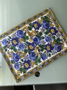 April Cornell For Danica Placemat - Blue And Yellow Floral - Individual - Picture 1 of 3