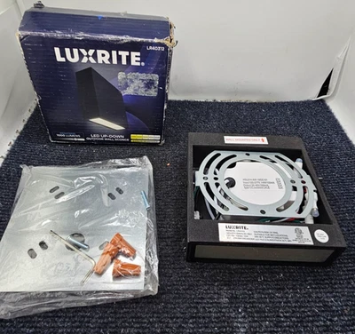 Luxrite LR40312: 5" Up/Down & CCT Outdoor Wall Sconce, 1000 Lumens - Black - Image 1 of 4