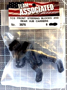 3876 Team Associated TC3 bloques de dirección delantera y portadores de buje trasero ASC3876 - Imagen 1 de 2