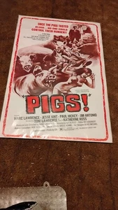 PIGS 1973 AKA DADDY'S DEADLY DARLING ORIG 27X41 ROLLED MOVIE POSTER HORROR - Picture 1 of 1