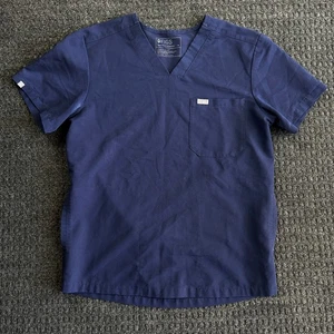FIGS Scrub Top Shirt V Neck Men’s Navy Blue M TM3000 3 Pocket Chisec FAST SHIP - Picture 1 of 10