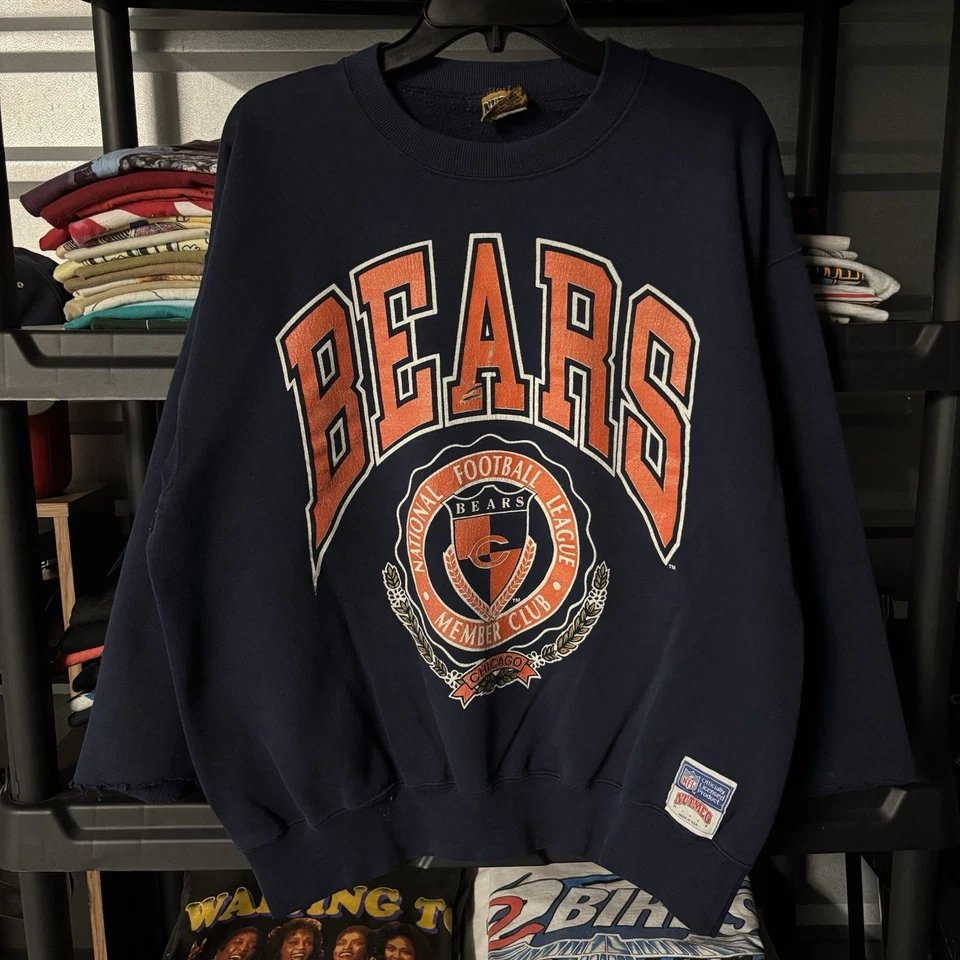 Vintage 90s Nutmeg Mills Chicago Bears NFL Football League Sweatshirt Size XL - Image 1 of 4