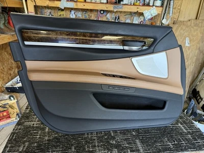 Черная оригинальная передняя левая внутренняя дверная панель водителя для BMW 750i 750Li F01 F02 09–15 годов выпуска - Изображение 1 из 4