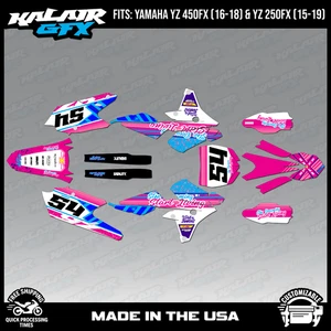 Graphics Kit for Yamaha YZ450FX (2016-2018) and YZ250FX (2015-19) Split - Pink - Picture 1 of 4