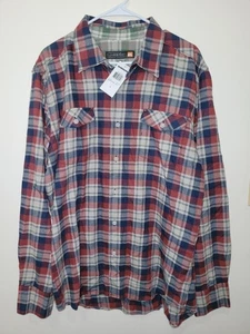 Neu Quiksilver Watermans Pescadero Herren Flanell LS Knopfleiste Hemd gewebt rot - Bild 1 von 2