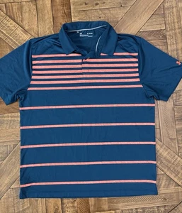 Under Armour Cool Switch Golf Poloshirt Herren XL grün orange Streifen 191 - Bild 1 von 8
