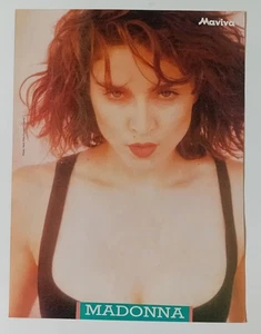 Póster de doble cara de revista griega Madonna años 80 - Imagen 1 de 2