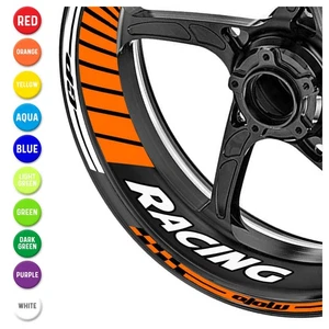 GP04 Gloss Orange Decal Wheel Stickers For Kawasaki Z400 19 20 21 22 23 -MC - Picture 1 of 10