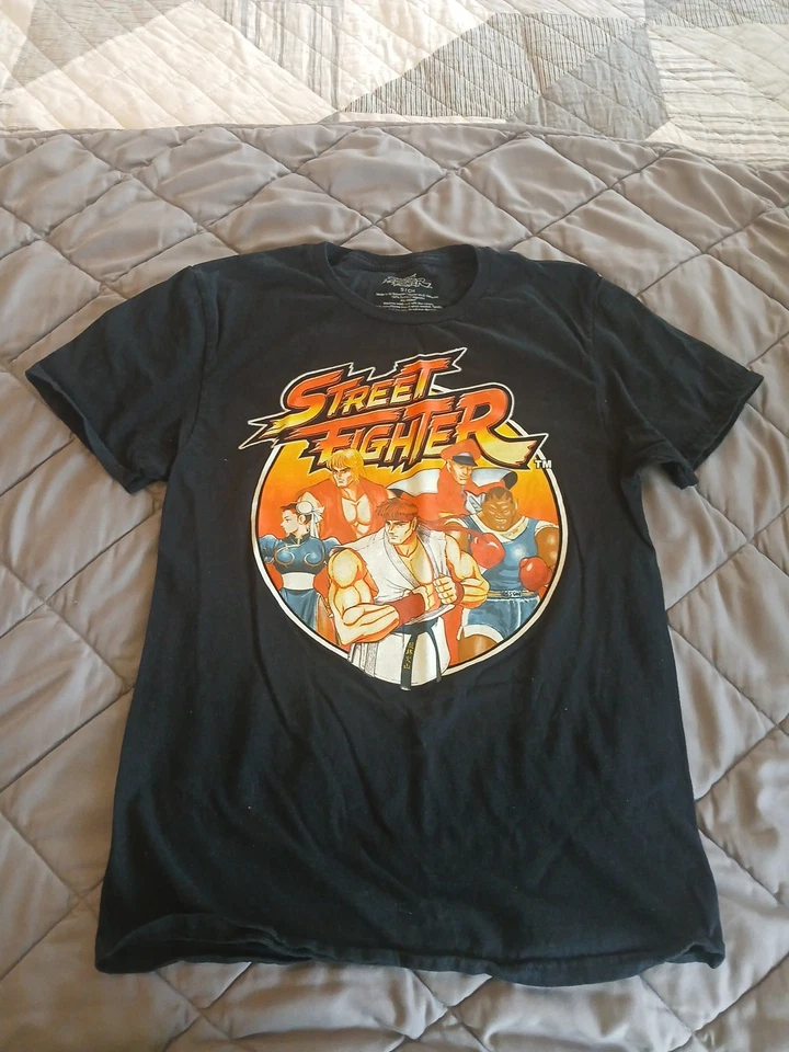 Capcom Street Fighter T-Shirt Black Retro Fighting Game Men Small - Image 1 of 1
