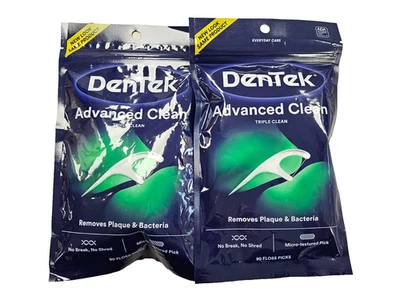 Fio dental DenTek TRIPLE CLEAN extra forte 90ct (pacote com 2) NOVO VISUAL! - Imagem 1 de 2