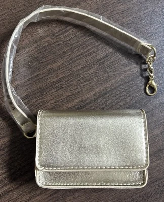 Versace Perfume Small Gold Wristlet With Chain Strap 4”x3” New For Credit Cards - Image 1 of 4