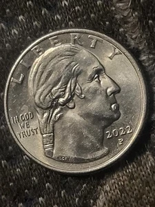 2022 P Quarter Error “Drooling George” In COD We Trust Error Rare US Coin - Picture 1 of 2