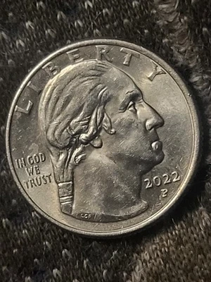 2022 P Quarter Error “Drooling George” In COD We Trust Error Rare US Coin - Image 1 of 2