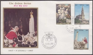 VATICAN Sc #455-7 FDC 50th ANN APPARITION of VIRGIN MARY to 3 CHILDREN - Picture 1 of 1