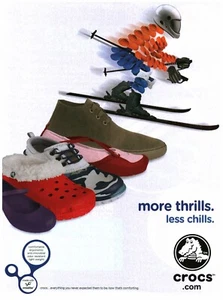 2007 PRINT AD - CROCS FASHION SHOE FOOTWEAR AD - MORE THRILLS. LESS CHILLS. - Picture 1 of 1