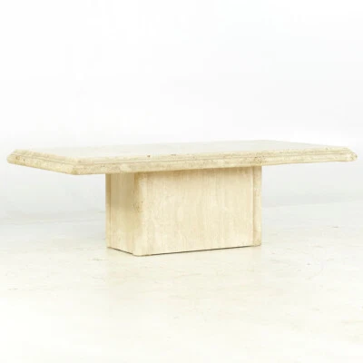 Журнальный столик из травертина середины века - Изображение 1 из 4