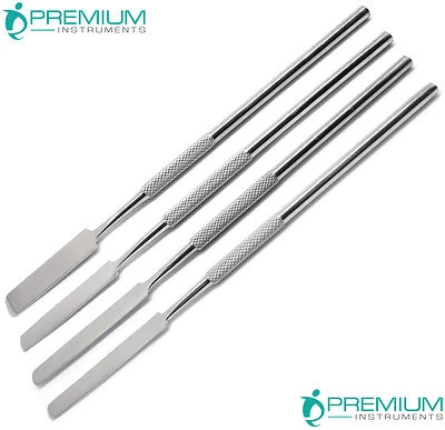 PREMIUM INSTRUMENTS Dental Cement Wax Mixing Single Ended Spatulas Laboratory 4 Pcs Instruments Set