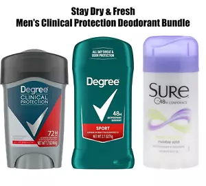 Men Antiperspirant Deodorant All Day Sweat and Odor Protection Bundle New Open - Picture 1 of 9