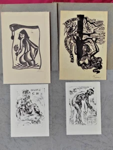 exlibris exlibris Akt Frau Kunst Bushok Kirsanov Peliakov - Bild 1 von 1