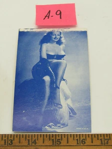 A-9 OLD VINTAGE MUTOSCOPE ARCADE CARD PINUP SEXY RISQUE LADY - Picture 1 of 1