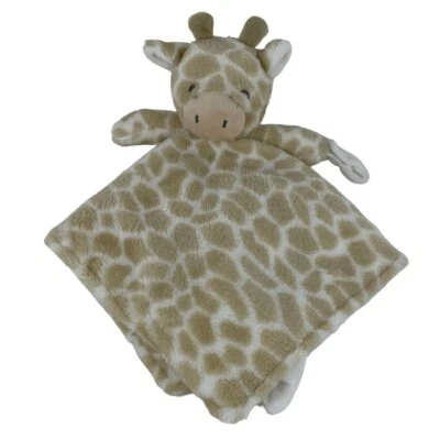 Manta de seguridad Carter's Giraffe Lovey 14" soporte para chupete felpa blanca tostada Foto 1 de 4