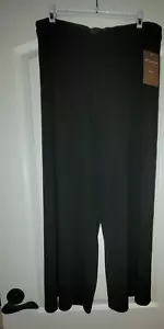 Zac & Rachel Wide Leg PALAZZO Black Pants Size LG- New with Tags - Picture 1 of 14