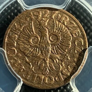 1927 (w) 1 grosz PCGS MS 63BN - Picture 1 of 4