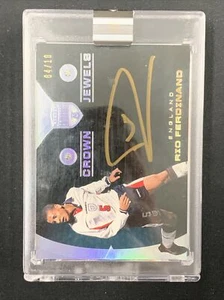 Panini Eminence Rio Ferdinand 2018 Crown Jewels diamante automático #04/10 Inglaterra - Imagen 1 de 2