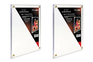NEW 2-PK Ultra-Pro 5" x 7" Screwdown Holder Photo Picture Large Cards Postcards - Picture 1 of 3