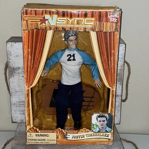 Muñeca marioneta Justin Timberlake 2000 de colección NSYNC coleccionable Living Toyz en caja - Imagen 1 de 11