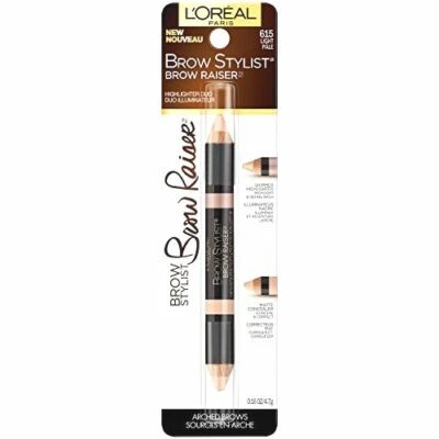 L'Oreal Paris Cosmetics Stylist Brow Raiser Highlighter Duo, Light, 0.16 Ounce - Image 1 of 4