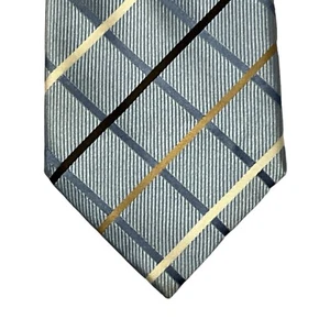 Corbata de seda para hombre DONALD TRUMP President Signature Collection a cuadros azul usada en excelente estado - Imagen 1 de 5
