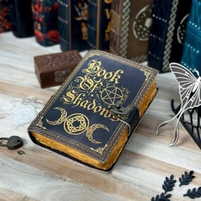 400 Pages Book of Shadows Leather Journal | Wiccan Grimoire Spell Notebook - Image 1 of 4