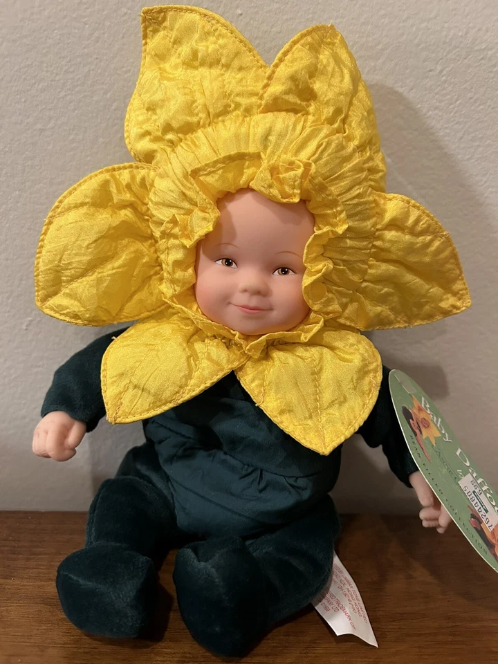 Anne Geddes Baby Daffodils Bean Filled Collection Small Daffodil Baby Doll NEW - Image 1 of 1
