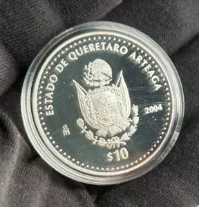 México - 10 Pesos - 2004 Monedas de los Estados - Querétaro - ¡10.000 Acuñadas! - Imagen 1 de 8