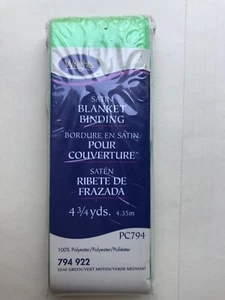 Wrights Satindecke Bindung 794 922 Blattgrün 2 Zoll breit 4-3/4 Yards Polyester - Bild 1 von 3