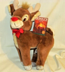 RUDOLPH Red-Nosed Reindeer 10" plush doll Applause NWT toy Christmas 1990s - Picture 1 of 1