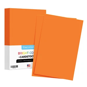 11 x 17" Orange Bright Color Cardstock Paper, 65lb Cover, 250 Sheets - Picture 1 of 6