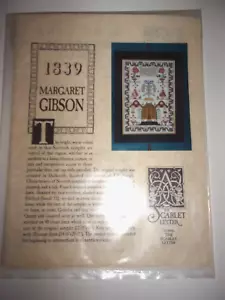 "1839 MARGARET GIBSON" PATRÓN PUNTO DE CRUZ POR LA LETRA ESCARLATA - Imagen 1 de 2