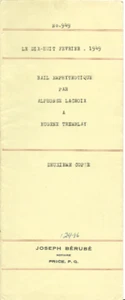 1949 BAIL EMPHYTEOTIQUE ALPHONSE LACROIX & EUGENE TREMBLAY + TIMBRE DE LOI 20c - Picture 1 of 2