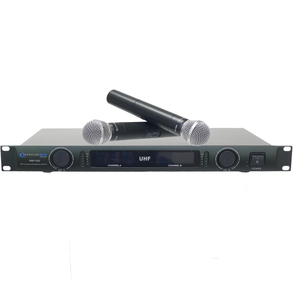 TPro Professional UHF Dual Handheld Wireless Microphone System, Dual Wireless - Image 1 of 4