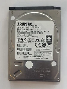 MQ01ABD100, HDKGB13H2A01 S, AA01/AX1P2C, 14 SEP 2015, Toshiba 1Tb 2.5" SATA HDD - Afbeelding 1 van 2